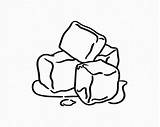 Ice Cube Icon Cubes Clip Pages Graphic Coloring Melting Sheet Vector  sketch template