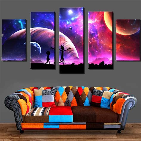 5P posters and prints HD printed painting TRIPPY RICK CANVAS SET Wall ...