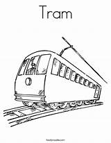 Tram Coloring Page  Twisty Noodle sketch template