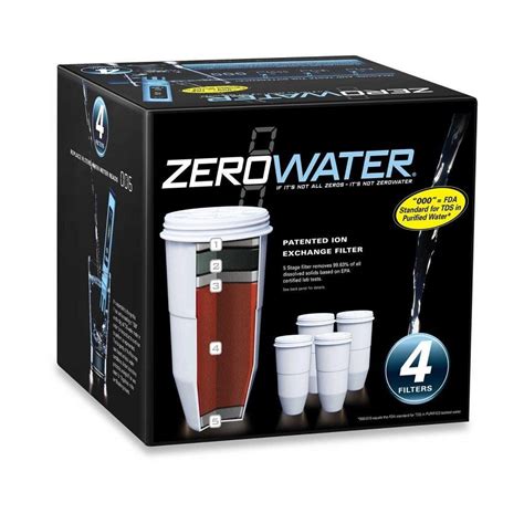 Zero Water Replacement Filters Pack Of Four | Genesis Healing