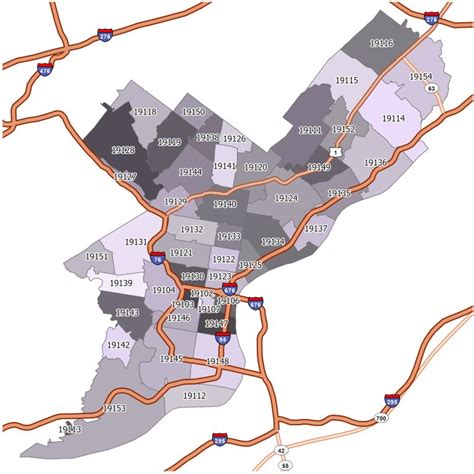 Philadelphia Zip Code Map - GIS Geography