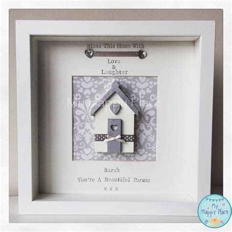 Lovely idea for a new home | Box frame art, Box frames, Frame crafts