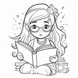Reading Coloring Page sketch template