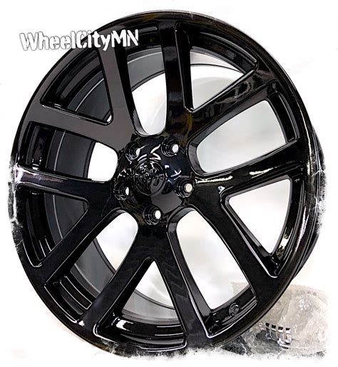 24" gloss black Dodge SRT Viper OE replica 2223 wheels Charger ...