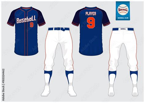 Baseball uniform, sport jersey, t-shirt sport, short, sock template ...