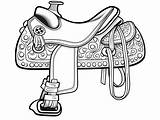 Saddle Coloring Page For Adults  Free Printable sketch template