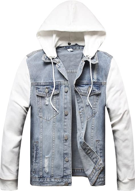 Denim Jacket Hoodie Men