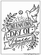 Peace Day International Coloring World Pages Activities Crafts Kids  sketch template