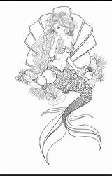 Beautiful Mermaid Coloring Pages sketch template
