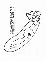 Cucumber Coloring Pages For Kids Sketch Page sketch template