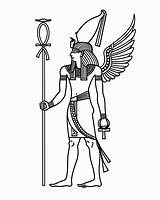 Osiris Coloring Designlooter Egypt Ancient God Head Figure Sketch  sketch template