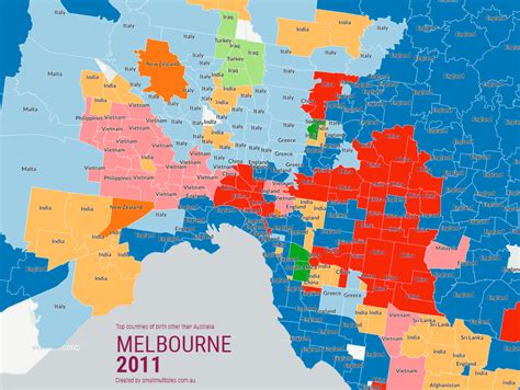 Changing Demographics of Melbourne - 2011 and 2016 | Demographics, Map, Melbourne