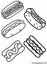 Hot Dog Coloring Pages  Coloring For Kids And Adults sketch template