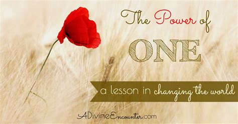 The Power of One - a lesson from the Good Samaritan