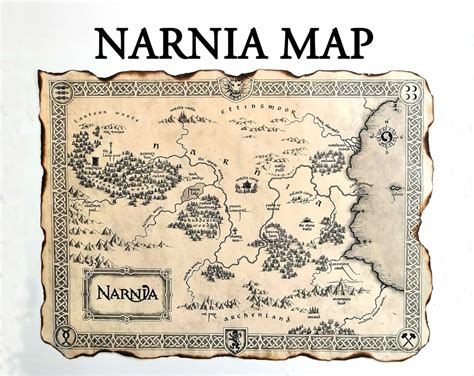 The Chronicles of Narnia Map, the World of Narnia Map, the Narnian World, the Lion, the Witch ...