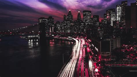 1920x1080 Manhattan City At Night Laptop Full HD 1080P HD 4k Wallpapers, Images, Backgrounds ...