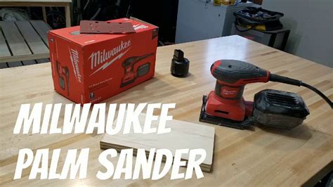 Milwaukee 1/4 Sheet Orbital Palm Sander with Dust Canister - YouTube