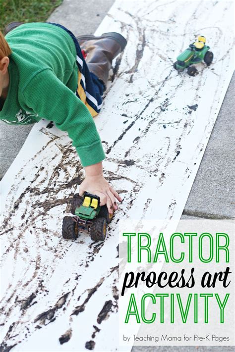 Tractor mud painting process art activity – Artofit