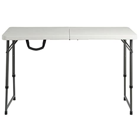 VonHaus 4ft Adjustable Height Folding Trestle Table for Picnic/Garden ...
