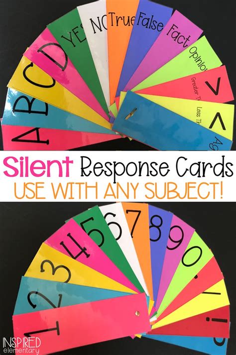 Silent Response Cards are a classroom management tool that allows ALL ...