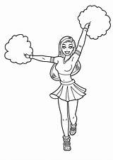 Beautiful Cheerleader Coloring Pages  Best Place To Color Hello sketch template