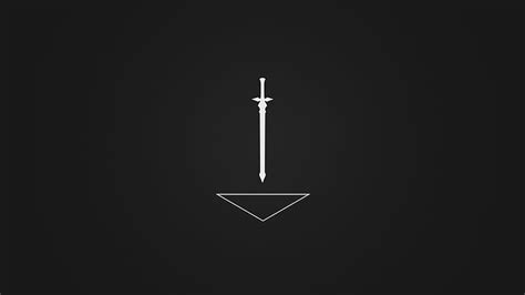 HD wallpaper: anime, black, sword, minimalism, white | Wallpaper Flare