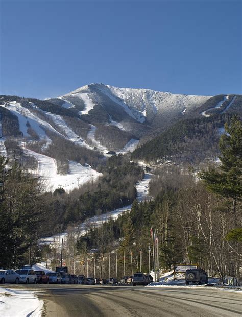 Whiteface Ski Mountain From The Road In Upstate New York Near Lake ...