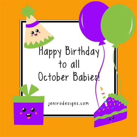 Happy Birthday October Birthday kids! • jeni ro designs