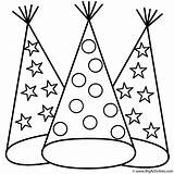 Birthday Hat Coloring Pages  Home sketch template