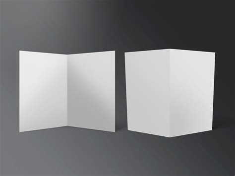 Set of half-fold Flyer Mockups - Mockup World