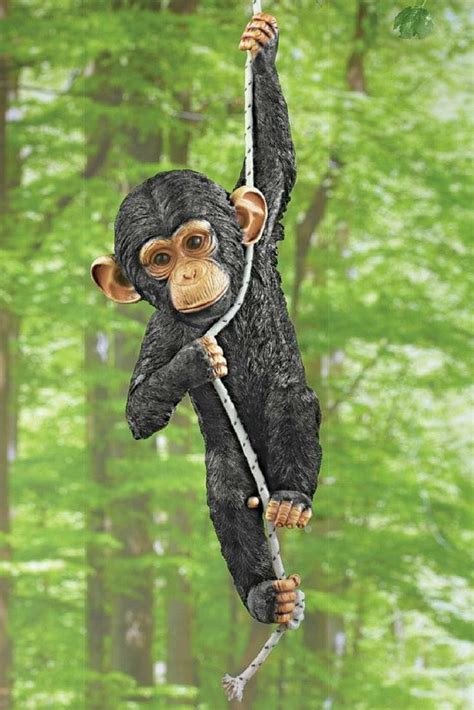 This swinging monkey hanging yard decoration #style #yard #decor # ...