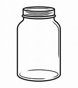 Jar Mason Coloring Template Printable Empty Drawing Jars Pages Cookie  sketch template