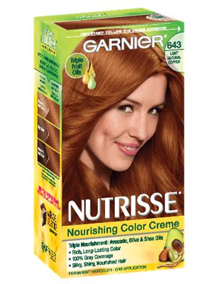 Nourishing Color Creme 643 - Light Natural Copper -Closest shade to my old Garnier 67 ginger ...