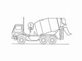 Cement Mixer Truck For Free coloring Page  Download Print Or Color sketch template