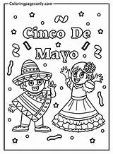 Niños Celebrando Cinco De Mayo Coloring Pages  sketch template