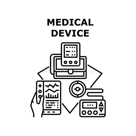 Medical Device Icon Vector Illustration Stock Vector - Illustration of flat, cardiology: 237552034