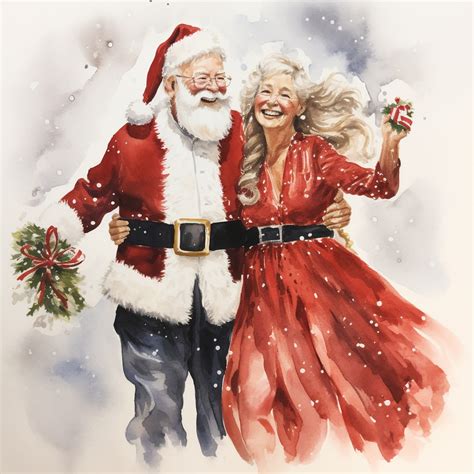 Mr. And Mrs. Santa Claus Art Free Stock Photo - Public Domain Pictures