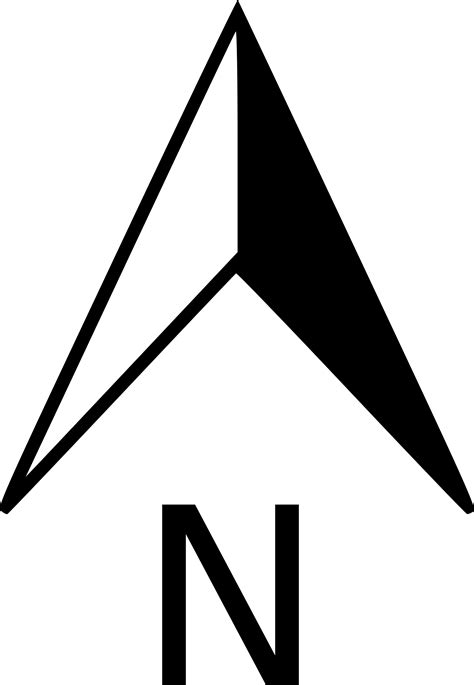 Clipart - north arrow orienteering