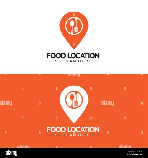 Food Location Logo Design Template Stock Vector Image & Art - Alamy