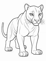 Premium Photo  Cartoon Panther coloring Page Design White color Ai sketch template