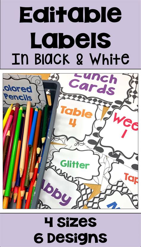 Editable Labels in Black and White | Editable labels, 4th grade math worksheets, Differentiation ...