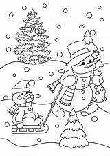 Coloring winter  Online puzzle sketch template