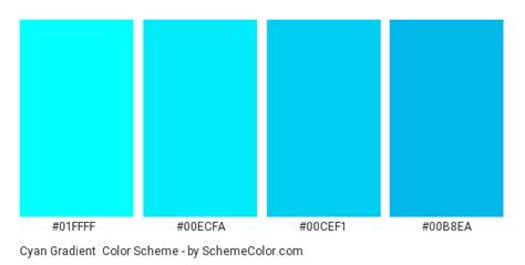 Cyan Gradient Color Scheme » Aqua » SchemeColor.com