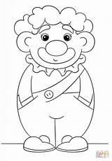 Simple Clown coloring Page  Free Printable Coloring Pages sketch template