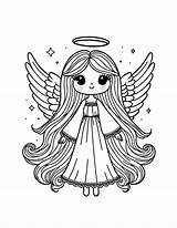 Free Angel Coloring Pages For Kids sketch template