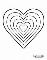 Heart Coloring Page Printable sketch template