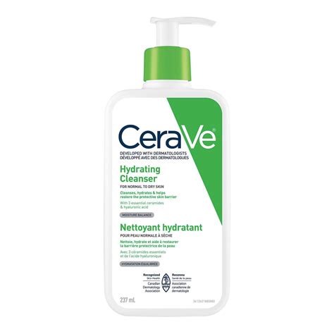 CeraVe Hydrating Facial Cleanser With Hyaluronic Acid and 3 Ceramides | Daily Face Wash for ...