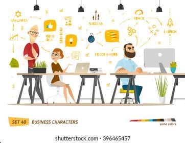 Business Cartoon Characters Collection Stock Vector (Royalty Free) 396465457 | Shutterstock