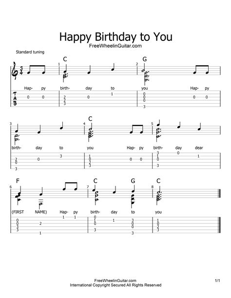 Birthday song with lyrics and chords - fessdirect