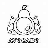 avocado fruit coloring Page Healthy Food For Children  sketch template